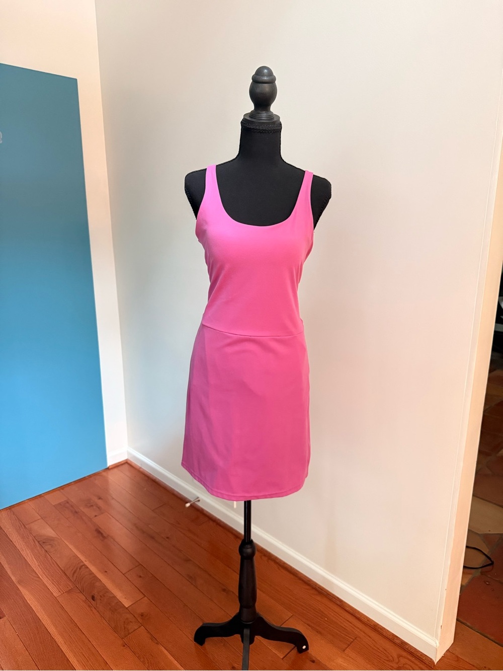 Elle Sport Pink Tank Dress with pockets/ built in sports bra-Sz Small